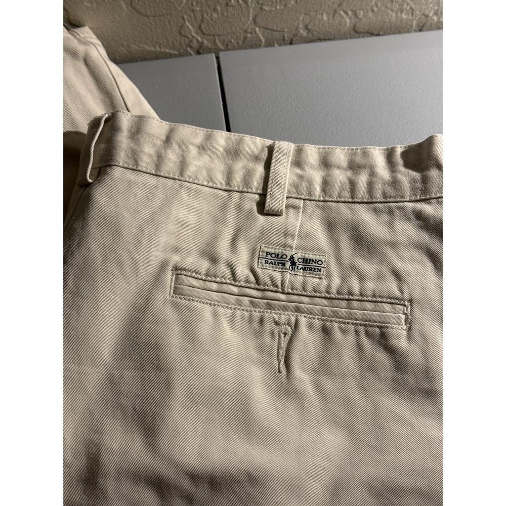 Vintage Polo Ralph Lauren Andrew Pant‎ Men's 38x30 (38x24) Pleated Chino Khaki